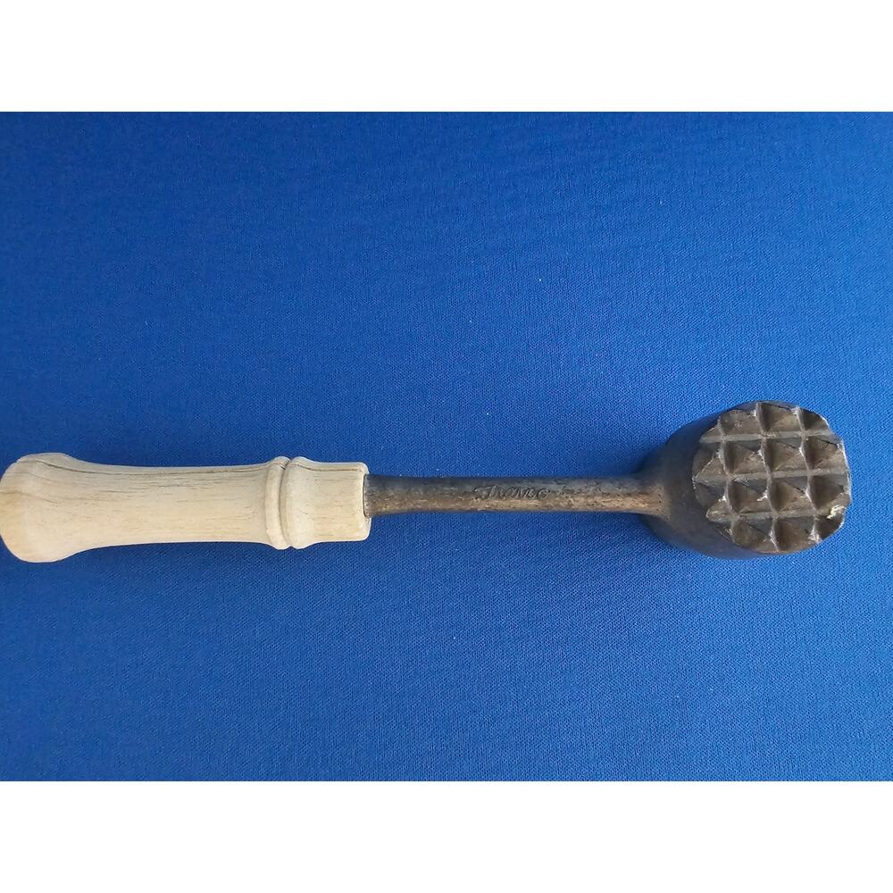 Vintage Franco Aluminum 7-3/4" Meat Tenderizer - Fine & Coarse Pounder Mallet